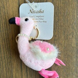 Natasha Pink Flamingo Bag Charm/Keychain